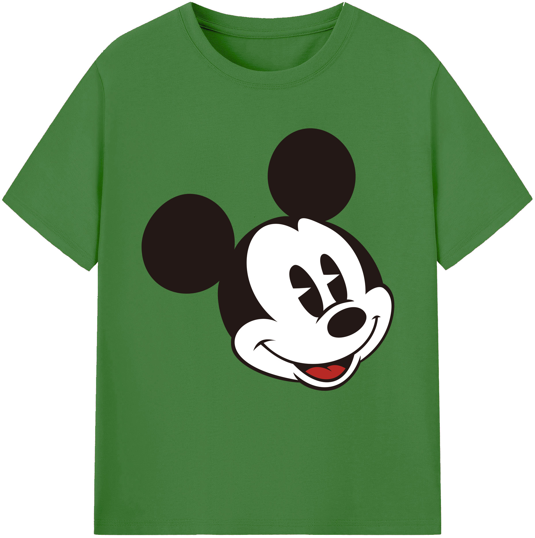 （画像用） ミッキーマウス Mickey Mouse レディースカジュアルプリントTシャツ（綿100％）